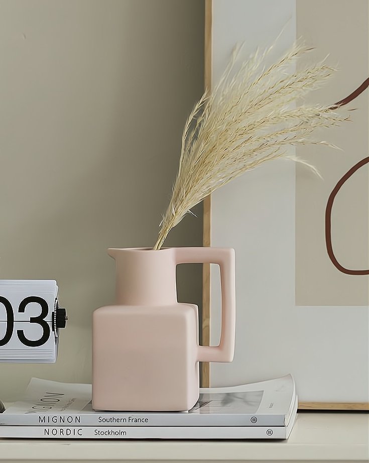 Handgemachte Keramik Krug Kanne Vase - Moderne und Einzigartige Dekorative Mittelstück Vase