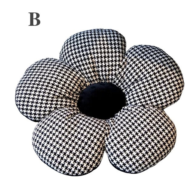 Gefülltes Hahnentritt-Blumenkissen (45cm)