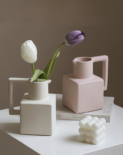 Handgemachte Keramik Krug Kanne Vase - Moderne und Einzigartige Dekorative Mittelstück Vase