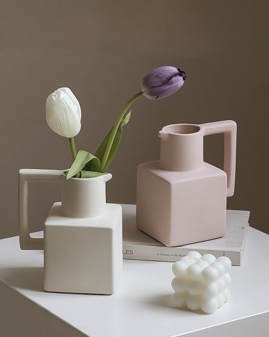 Handgemachte Keramik Krug Kanne Vase - Moderne und Einzigartige Dekorative Mittelstück Vase