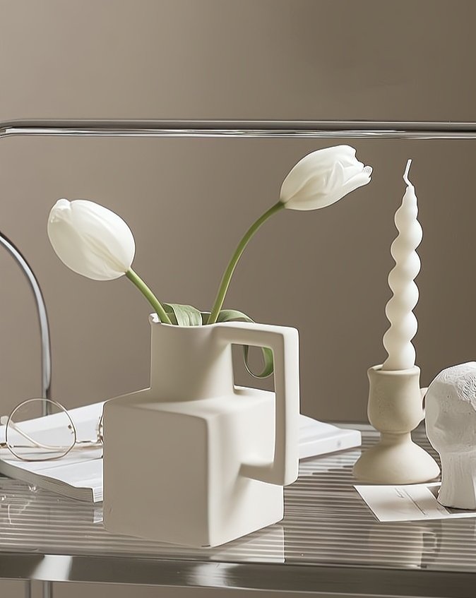 Handgemachte Keramik Krug Kanne Vase - Moderne und Einzigartige Dekorative Mittelstück Vase