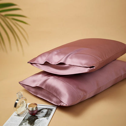 Seidige Geschenkbox: 6A Grad 100% Bio-Maulbeerseiden-Kopfkissenbezug-Set, 2-teilig – 30 Momme, reine Seide auf beiden Seiten